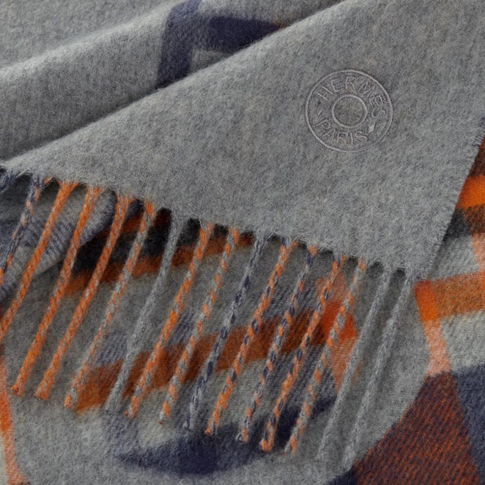エルメス HERMES カシミアマフラー タータン・マイヨン H394068T 04