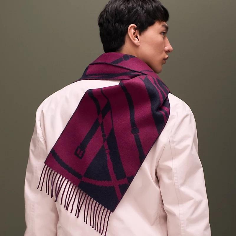 エルメス代引 HERMES クリック・クラック カシミヤ マフラー H394071T 04
