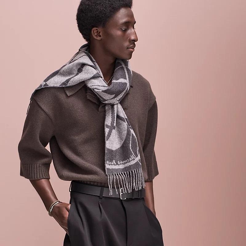 エルメス HERMES クリック・クラック カシミヤ マフラー H394071T 02