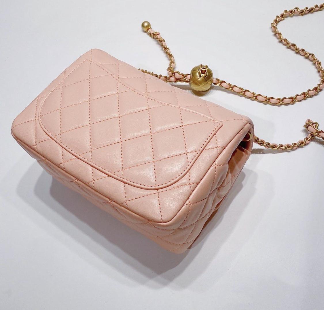 CHANEL CC_ミニフラップバッグ パールクラッシュ スクエア AS1786