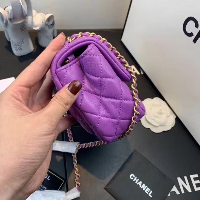 CHANEL CC_ミニフラップバッグ パールクラッシュ スクエア AS1786