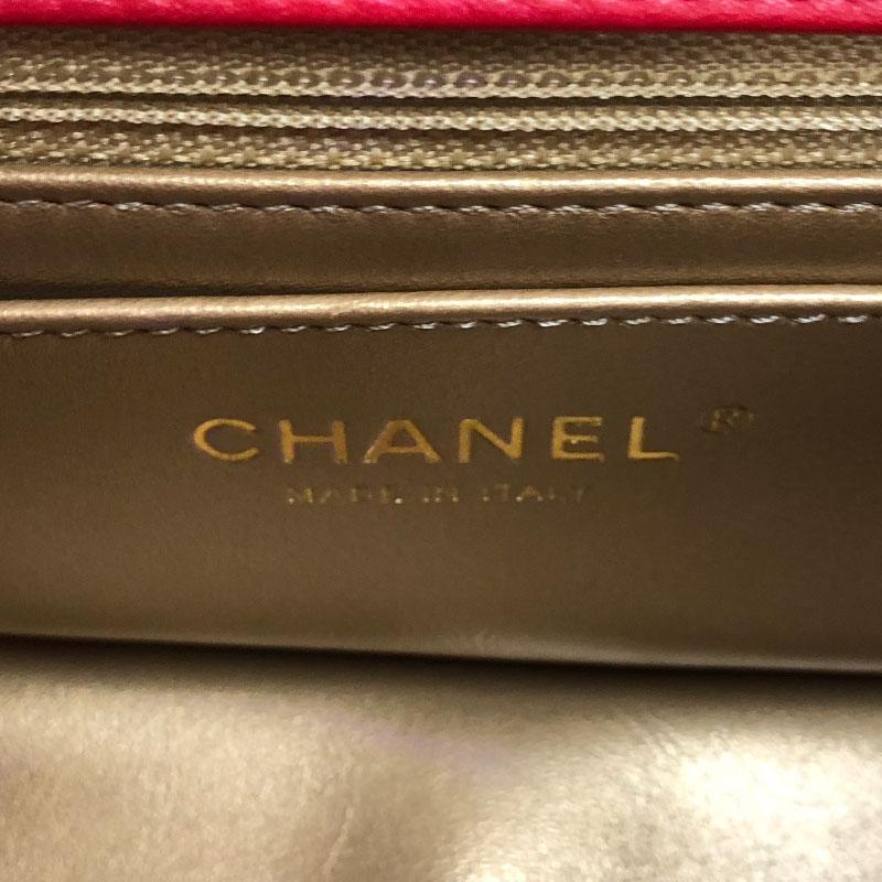 シャネル CHANEL ミニマトラッセ20 レッド ラムスキン レディース ショルダーバッグ AS1787