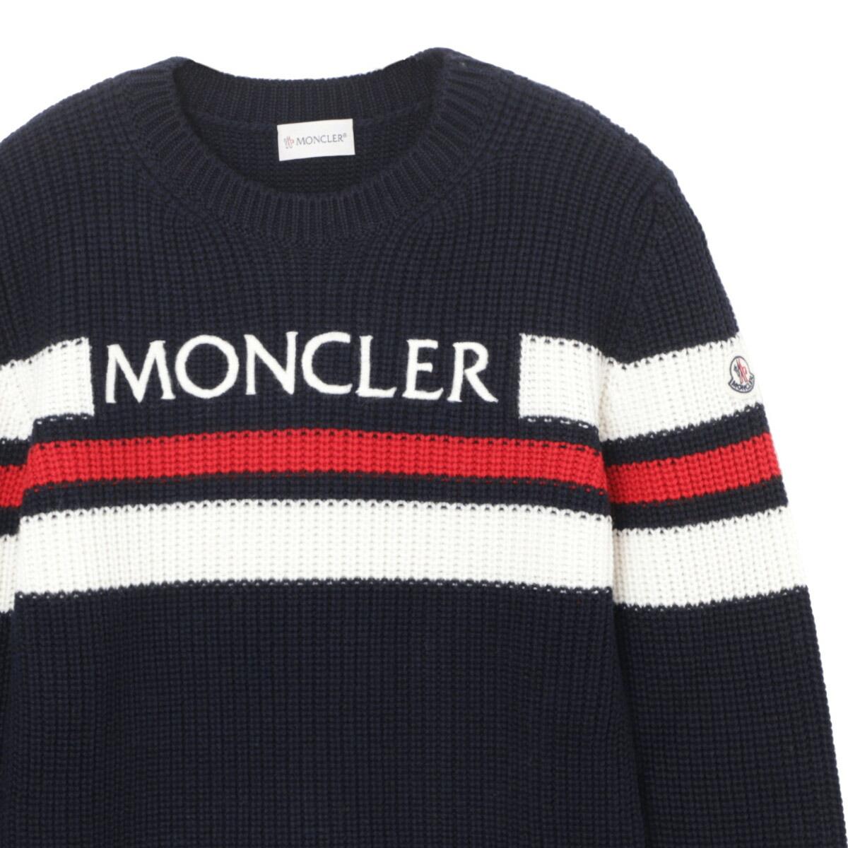 モンクレール MONCLER クルーネックニット ブルー 9c00006 m1131 f70