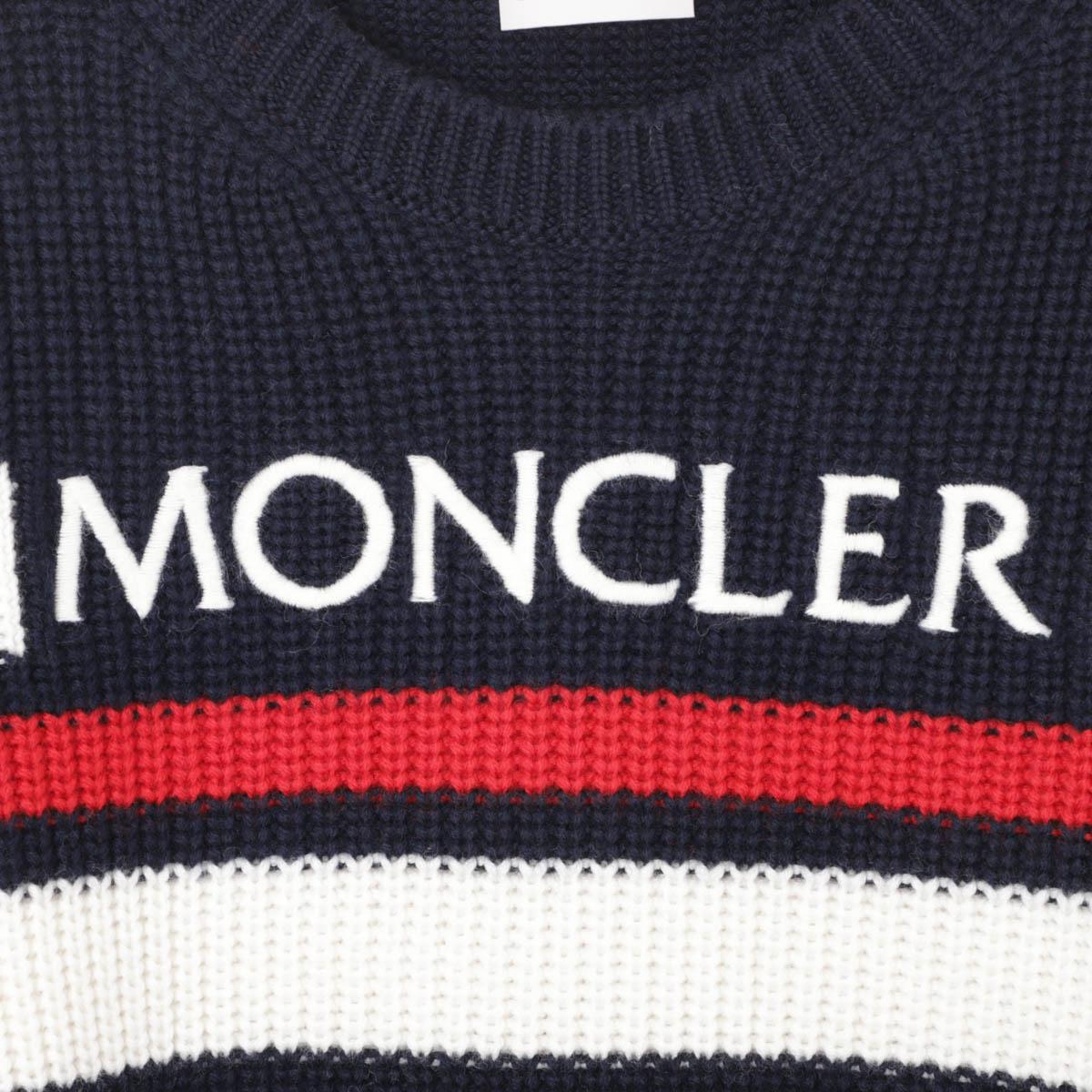 モンクレール MONCLER クルーネックニット ブルー 9c00006 m1131 f70