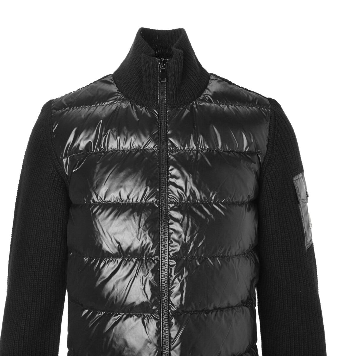 モンクレール MONCLER ダウン切り替え ジップアップ カーディガン ブラック 9b00015 m1241 999