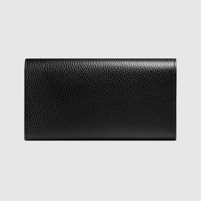グッチ財布 フラップ長財布 プチマーモント レディース メンズ ブラック 456116 CAO0G 1000