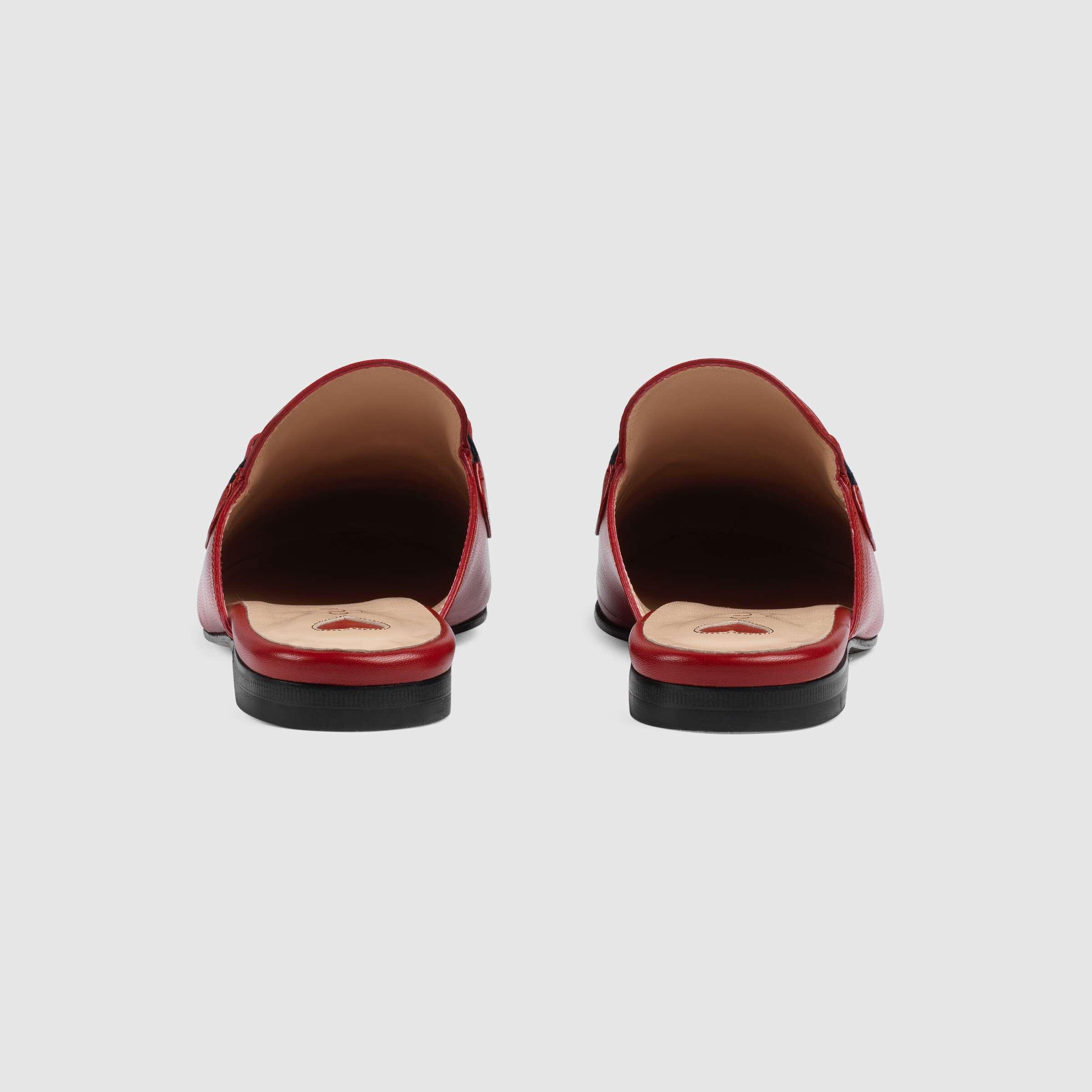 グッチ GUCCI Princetown*ウェブ＆ホースビット付き レザースリッパ 629084 CQXM0 6489