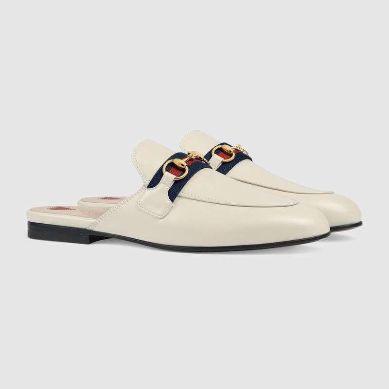 グッチ GUCCI Princetown*ウェブ＆ホースビット付き レザースリッパ 629084 CQXM0 9065