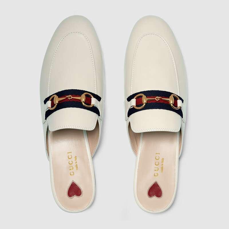 グッチ GUCCI Princetown*ウェブ＆ホースビット付き レザースリッパ 629084 CQXM0 9065