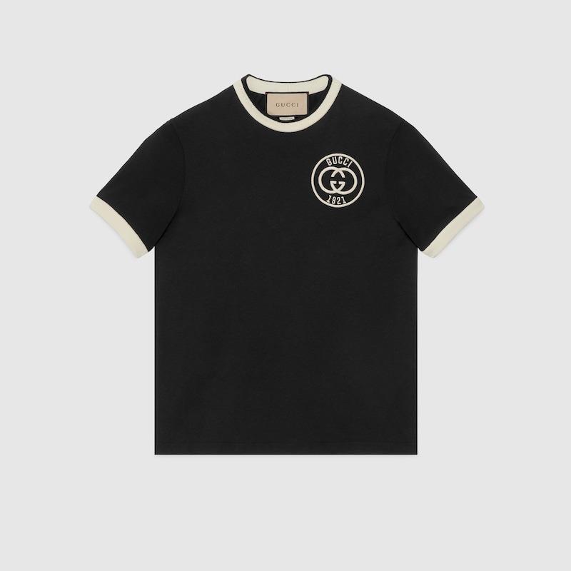 グッチ エンブロイダリー コットンジャージー Tシャツ 756596 XJFV8