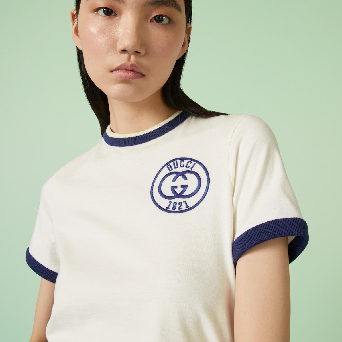 グッチ エンブロイダリー コットンジャージー Tシャツ 756596 XJFV8