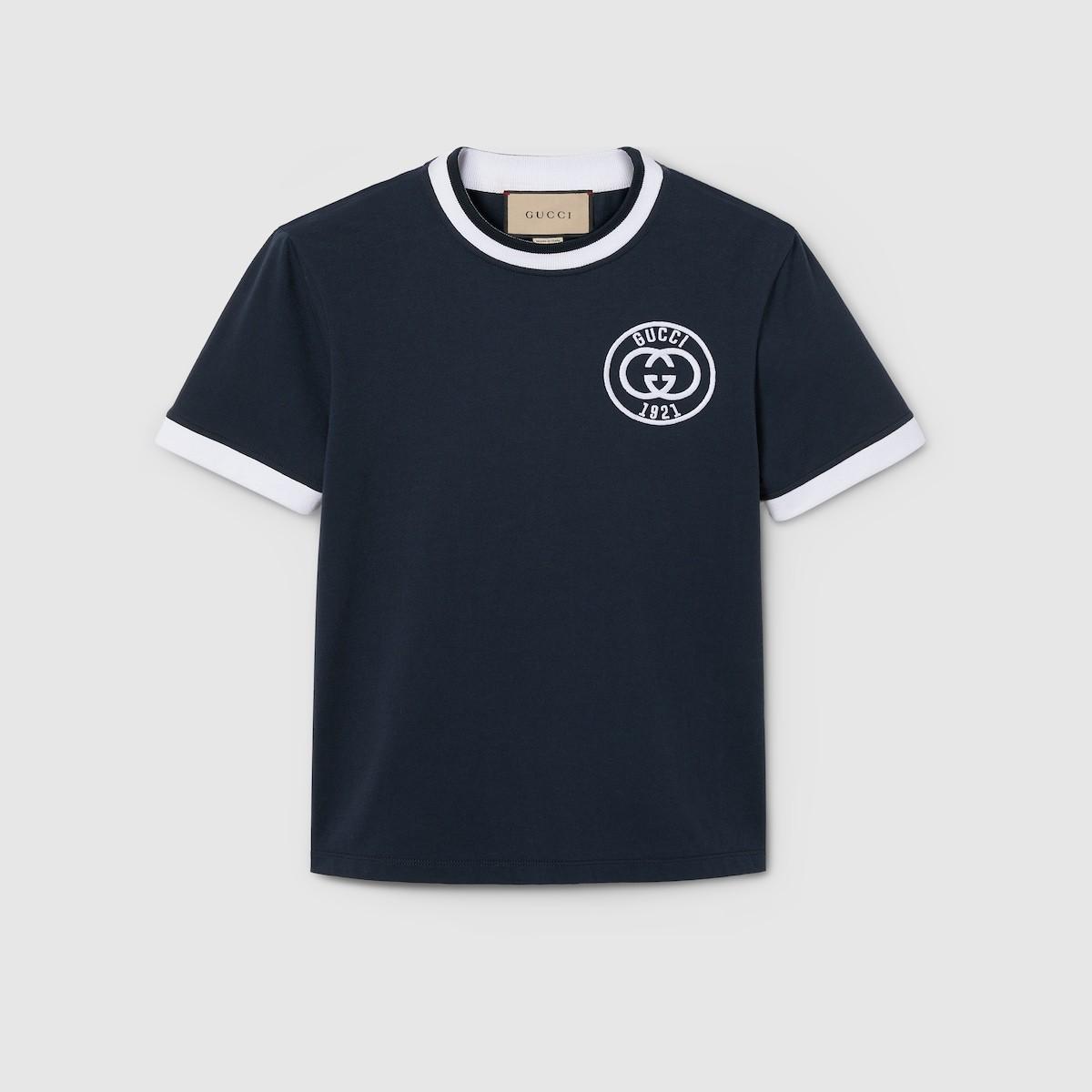 グッチ エンブロイダリー コットンジャージー Tシャツ 756596 XJFV8