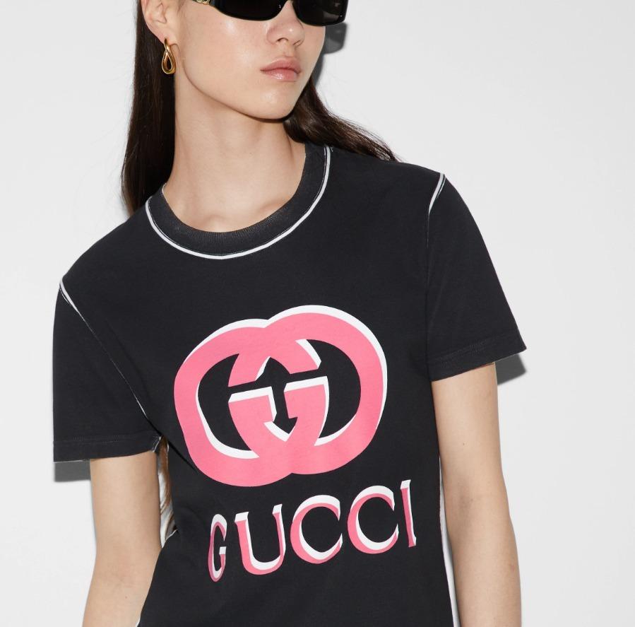 GUCCI インターロッキングG コットンジャージー Tシャツ 787299 XJGS8 1082