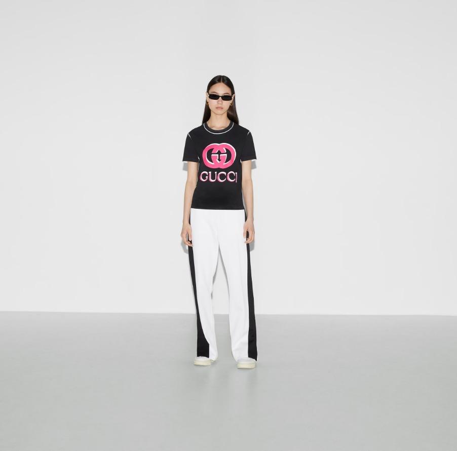 GUCCI インターロッキングG コットンジャージー Tシャツ 787299 XJGS8 1082