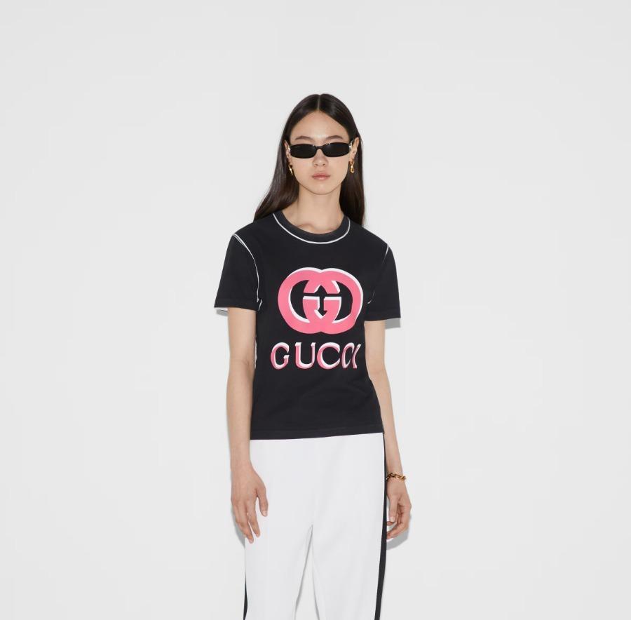 GUCCI インターロッキングG コットンジャージー Tシャツ 787299 XJGS8 1082