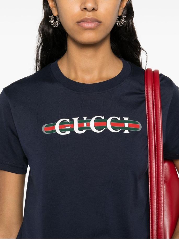 グッチ ロゴディテール ラウンドネック Tシャツ ホワイト 787299 XJGNW 4735