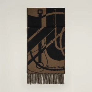 エルメス HERMES クリック・クラック カシミヤ マフラー H394071T 01