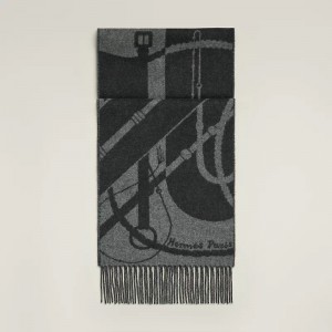 エルメス HERMES クリック・クラック カシミヤ マフラー H394071T 02