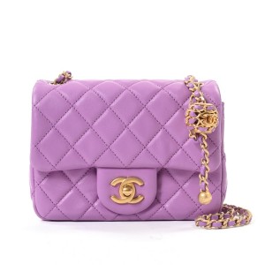CHANEL CC_ミニフラップバッグ パールクラッシュ スクエア AS1786
