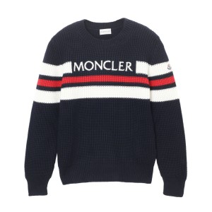 モンクレール MONCLER クルーネックニット ブルー 9c00006 m1131 f70