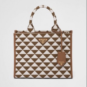 プラダ PRADA シンボル ジャカード スモールハンドバッグ 1BA354_2FKL_F0I0U_V_OOO