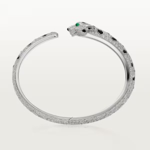 カルティエ パンテール ドゥ カルティエ ブレスレット ホワイトゴールド エメラルド オニキス ダイヤモンド N6717517