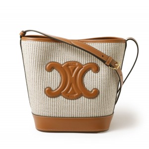 セリーヌ SMALL BUCKET CUIR TRIOMPHE ショルダーバッグ バケットバッグ ベージュ 11378 2fea 02bg
