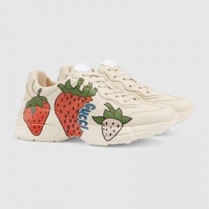 グッチ GUCCI スニーカー レザー ストロベリー 576963 DRW00 9522