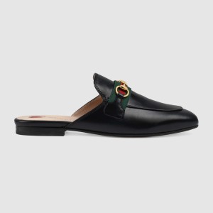 グッチ GUCCI Princetown*ウェブ＆ホースビット付き レザースリッパ 629084 CQXM0 1060