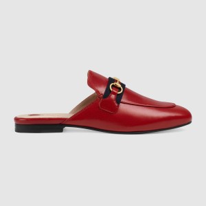 グッチ GUCCI Princetown*ウェブ＆ホースビット付き レザースリッパ 629084 CQXM0 6489