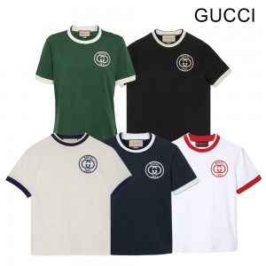 グッチ エンブロイダリー コットンジャージー Tシャツ 756596 XJFV8
