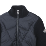 .モンクレール MONCLER ダウン切り替え ジップアップ カーディガン ブルー 9b00001 m1131 742