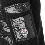 モンクレール MONCLER ダウン切り替え ジップアップ カーディガン ブラック 9b00015 m1241 999