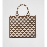 プラダ PRADA シンボル ジャカード スモールハンドバッグ 1BA354_2FKL_F0I0U_V_OOO