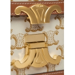 セリーヌ レディース Triomphe ショルダーバッグ ティーン トリオンフ レザー ロゴ ポシェット 188882BZ4.01BC