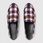 グッチ GUCCI Jordaan☆ホースビット付*チェックツイード ローファー 431467 G2050 9096