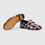 グッチ GUCCI Jordaan☆ホースビット付*チェックツイード ローファー 431467 G2050 9096