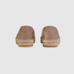 GUCCI グッチ ダブルG付きレザーエスパドリーユ スリッポン ダスティピンク 551890 BKO00 5729