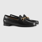 GUCCI 1953 ホースビット装飾 レディース エレガント ローファー 309701BLM001000