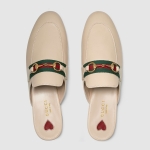 グッチ GUCCI Princetown*ウェブ＆ホースビット付き レザースリッパ 629084 CQXM0 6761
