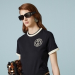 グッチ エンブロイダリー コットンジャージー Tシャツ 756596 XJFV8