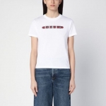 グッチ ロゴディテール ラウンドネック Tシャツ ホワイト 787299 XJGNW 9074