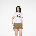 グッチ プリント コットンジャージー Tシャツ、ホワイト 787299 XJGNV 9875