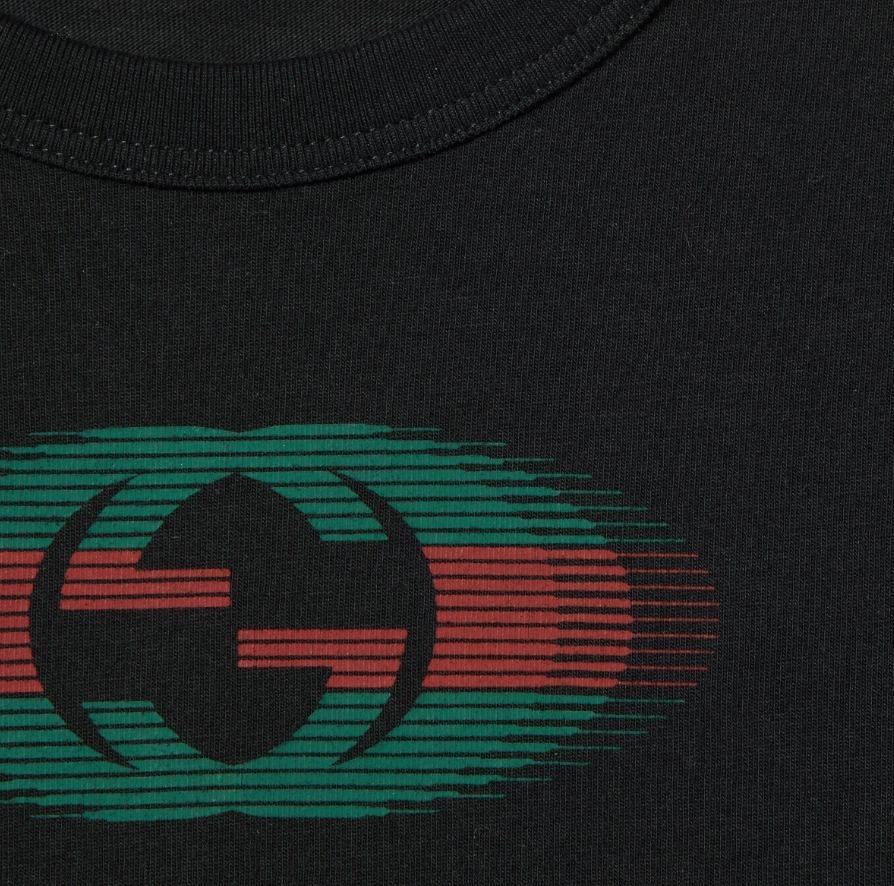 グッチコットンジャージー Tシャツ ブラック  795957 XJGQ5 1152