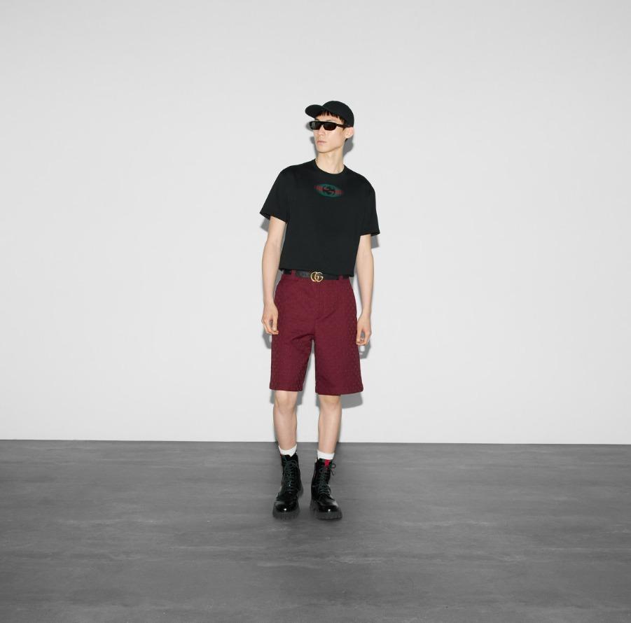 グッチコットンジャージー Tシャツ ブラック  795957 XJGQ5 1152