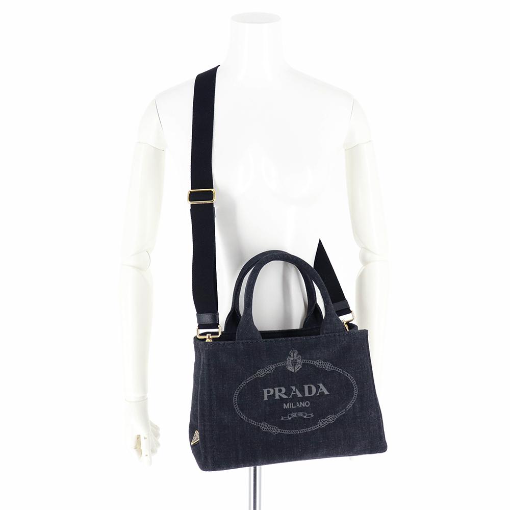 PRAD バッグ プラダ カナパ トート ショルダーバッグ 2way ロゴ 1BG439_AJ6_F0002_V_OOO