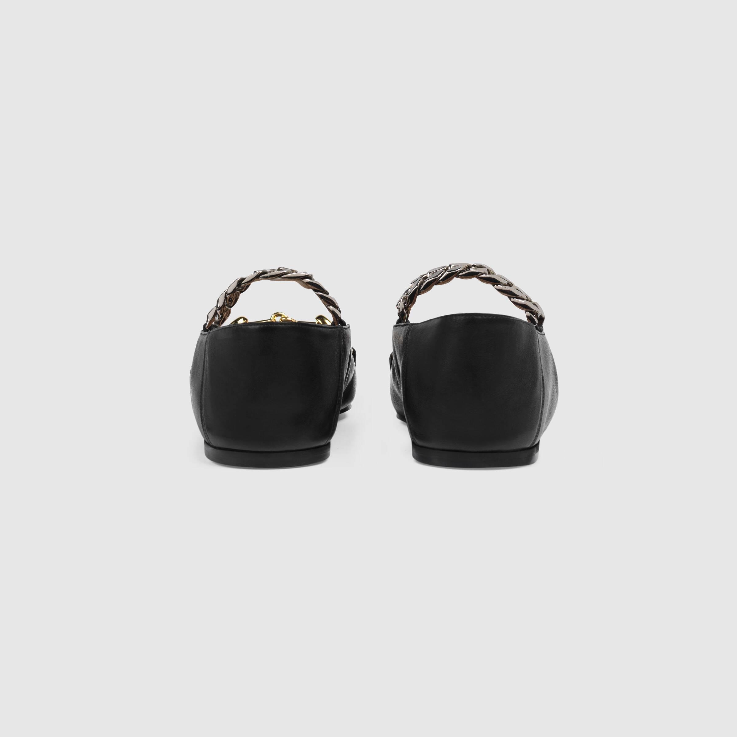グッチ GUCCI ホースビット付き ウィメンズ フラットバレエシューズ 621161 1RH00 1000