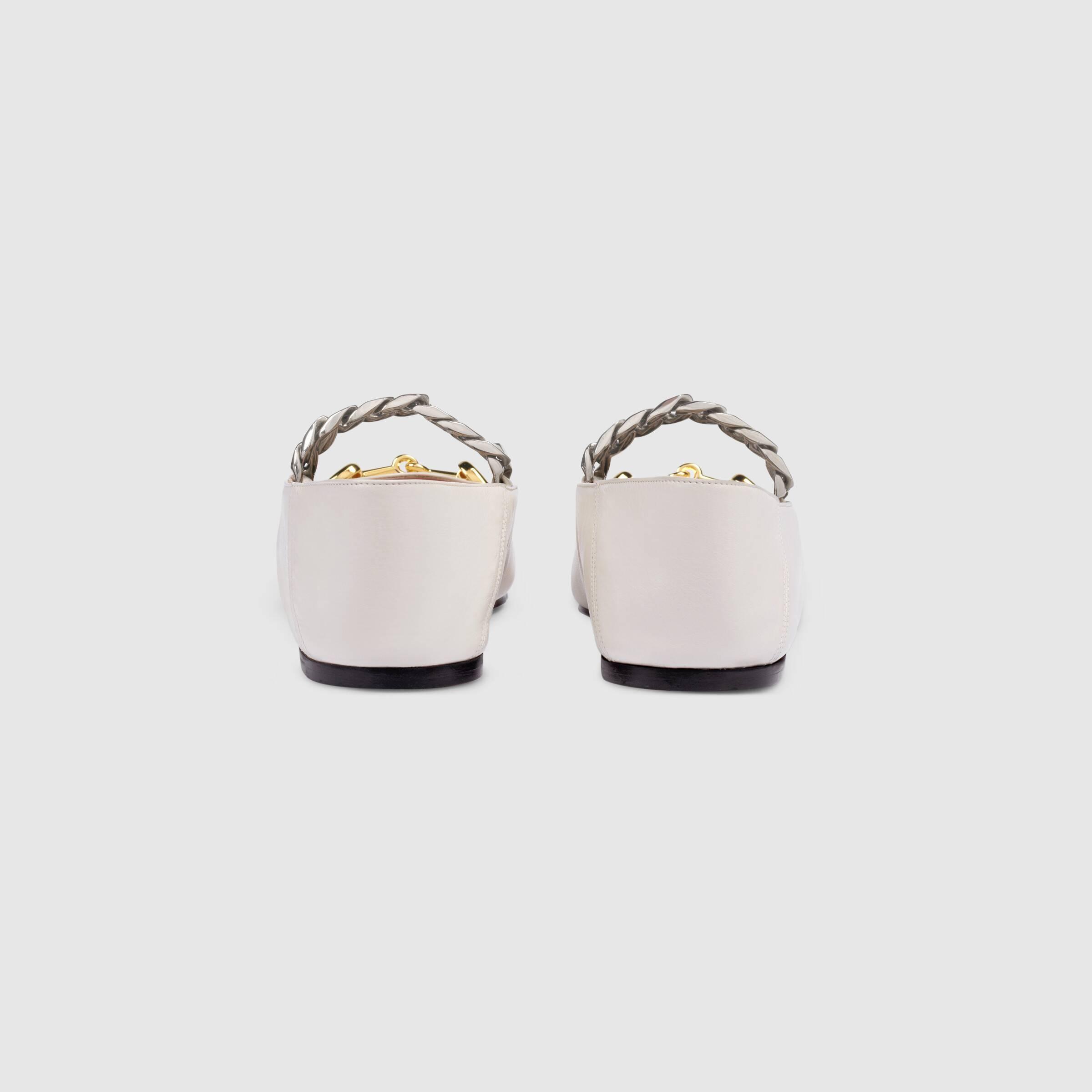 グッチ GUCCI ホースビット付き ウィメンズ フラットバレエシューズ 621161 1RH00 9050