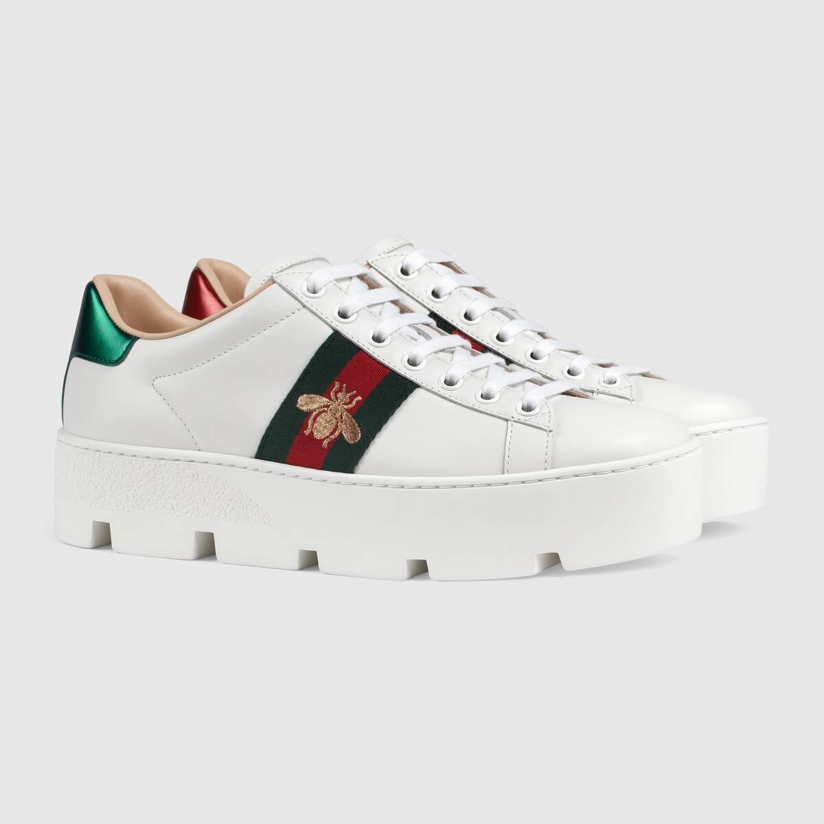 グッチ GUCCI エース ウィメンズ*エンブロイダリー付き スニーカー 577573 DOPE0 1061
