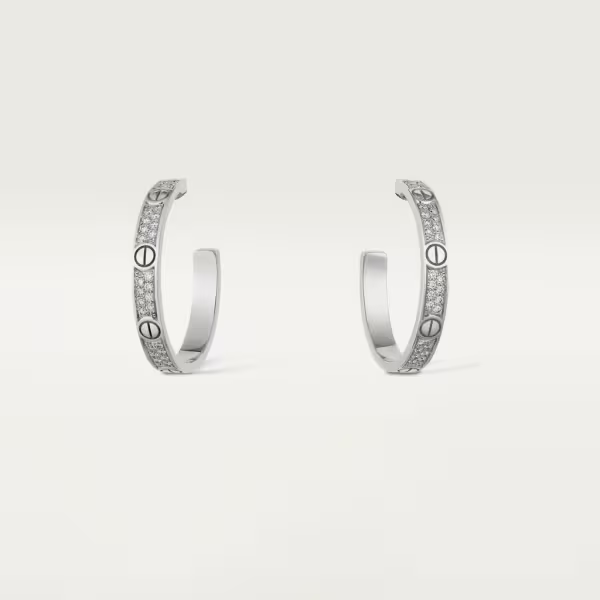 カルティエ Love イヤリング ホワイトゴールド ダイヤモンド N8515193